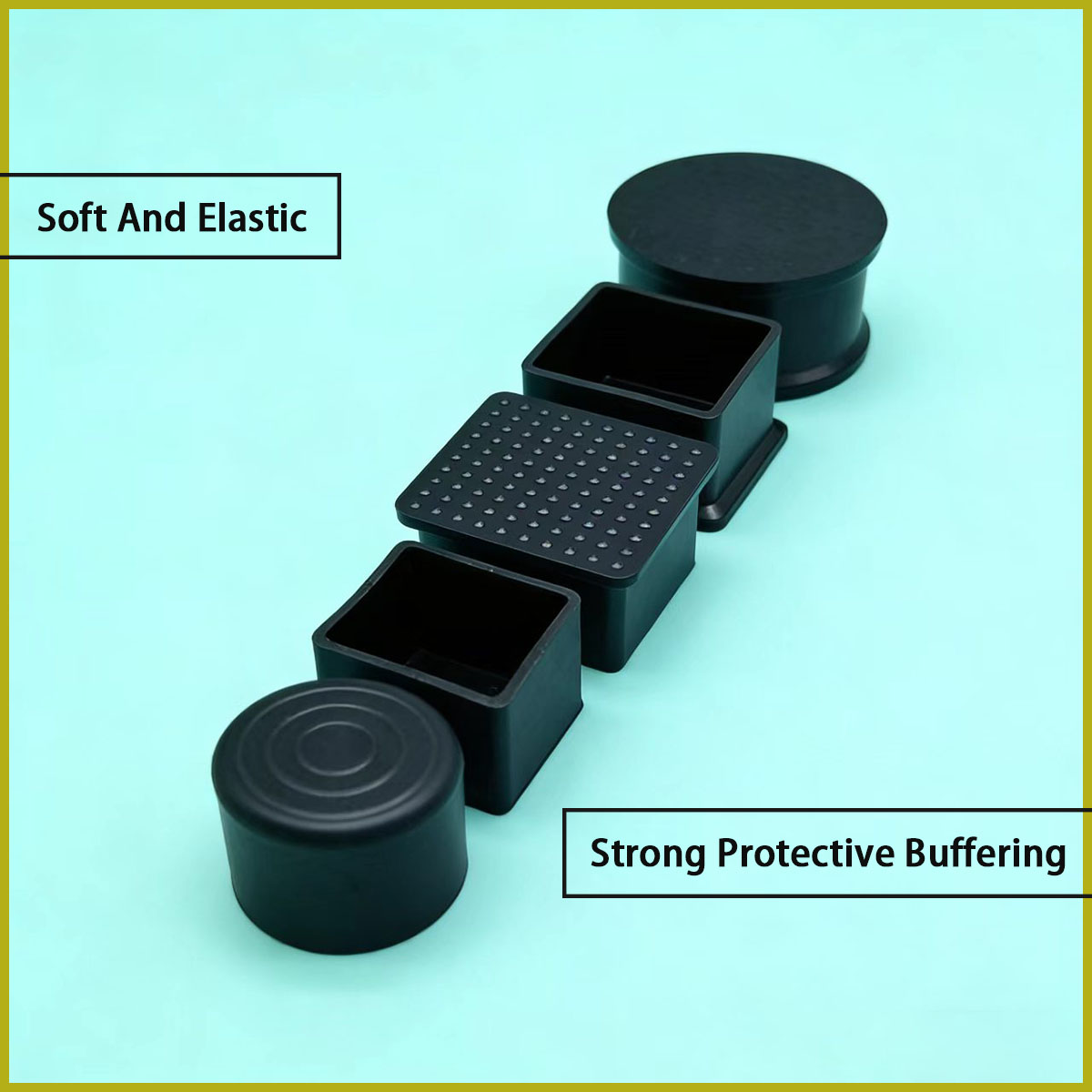 Square/circular black PVC soft - Used Furniture Hardware 评论和价格