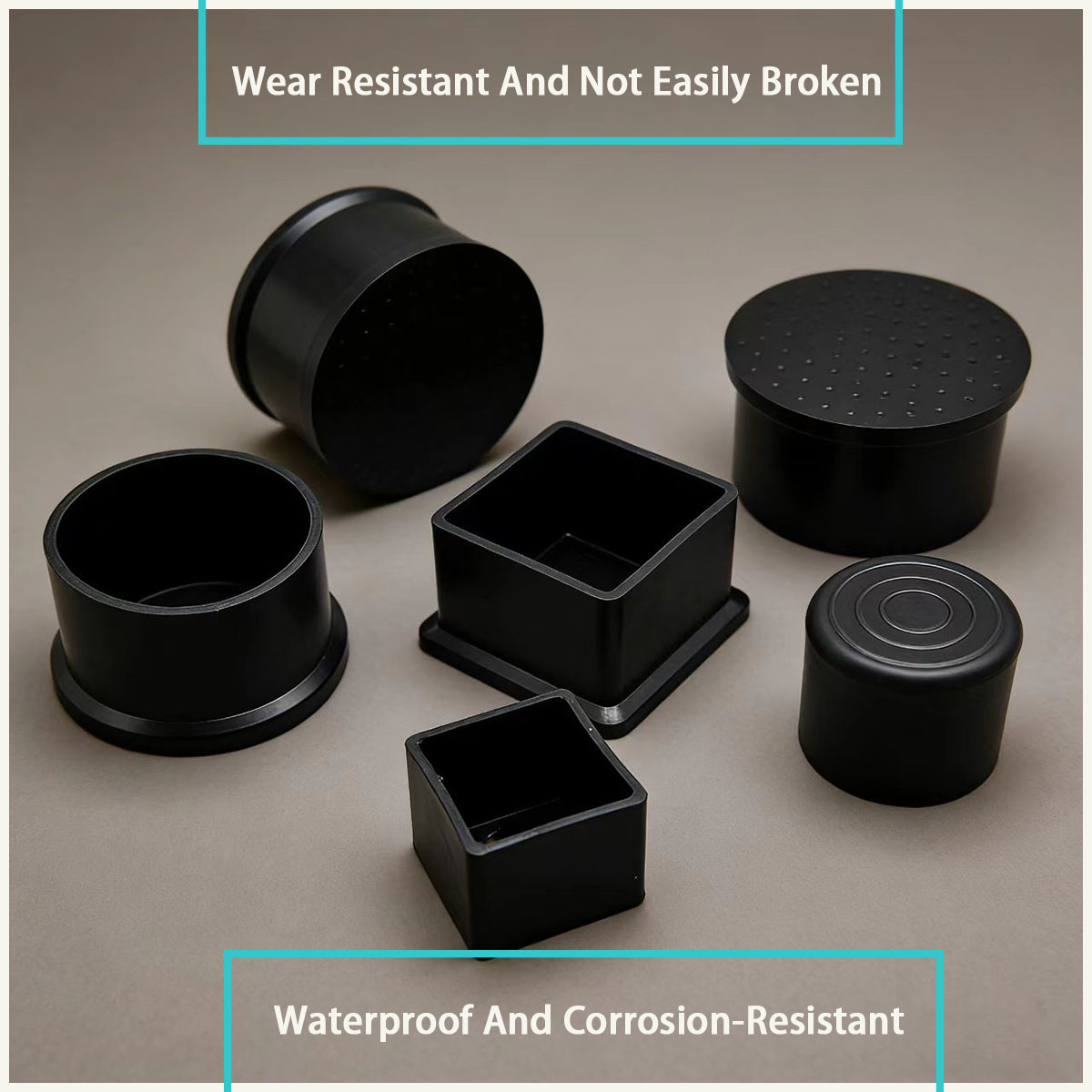 Square/circular black PVC soft - Used Furniture Hardware 评论和价格