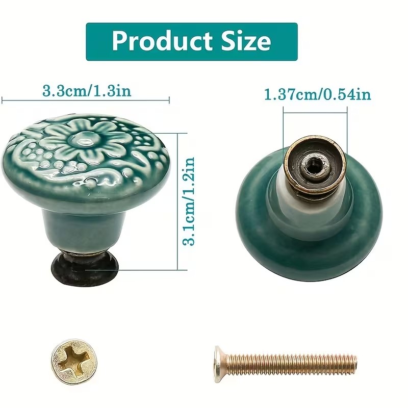 12pcs Ceramic Cabinet Knobs, F - Furniture Hardware Suppliers 评论和价格