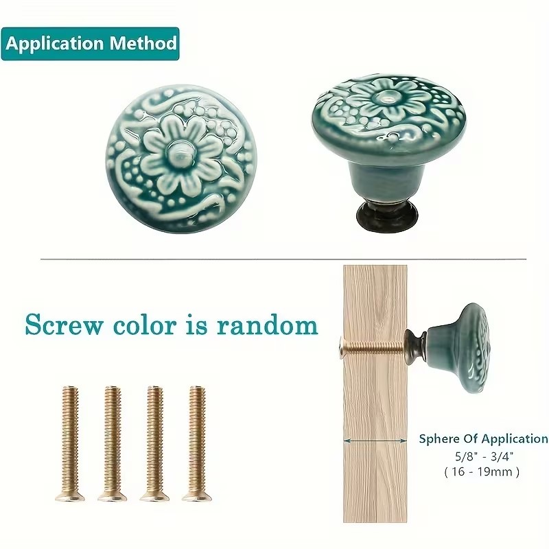 12pcs Ceramic Cabinet Knobs, F - Furniture Hardware Suppliers 评论和价格