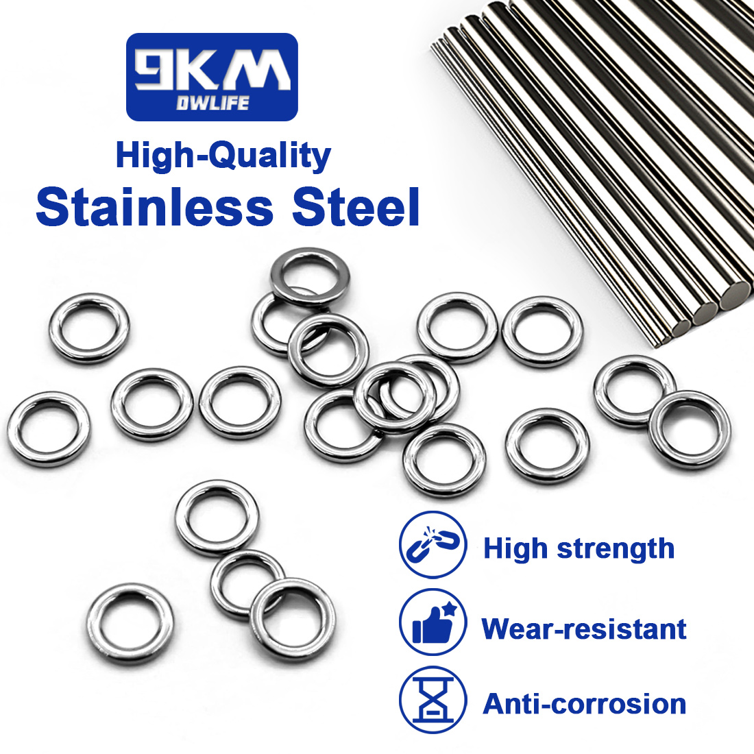 9KM Solid Ring Fishing 50pcs S - Furniture Hardware Jig 评论和价格