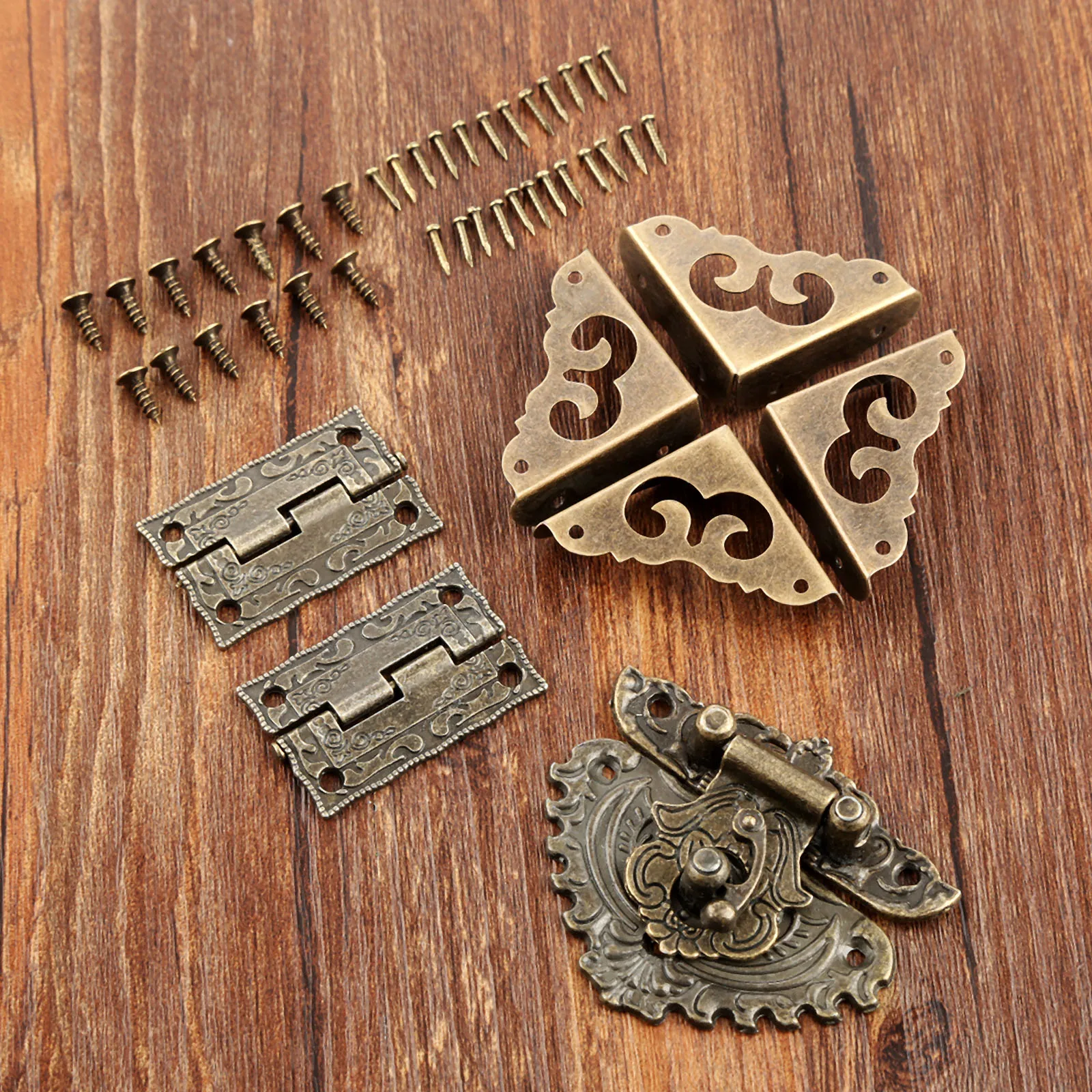 7pcs/set Antique Bronze Padloc - Furniture Hardware Decorative 评论和价格