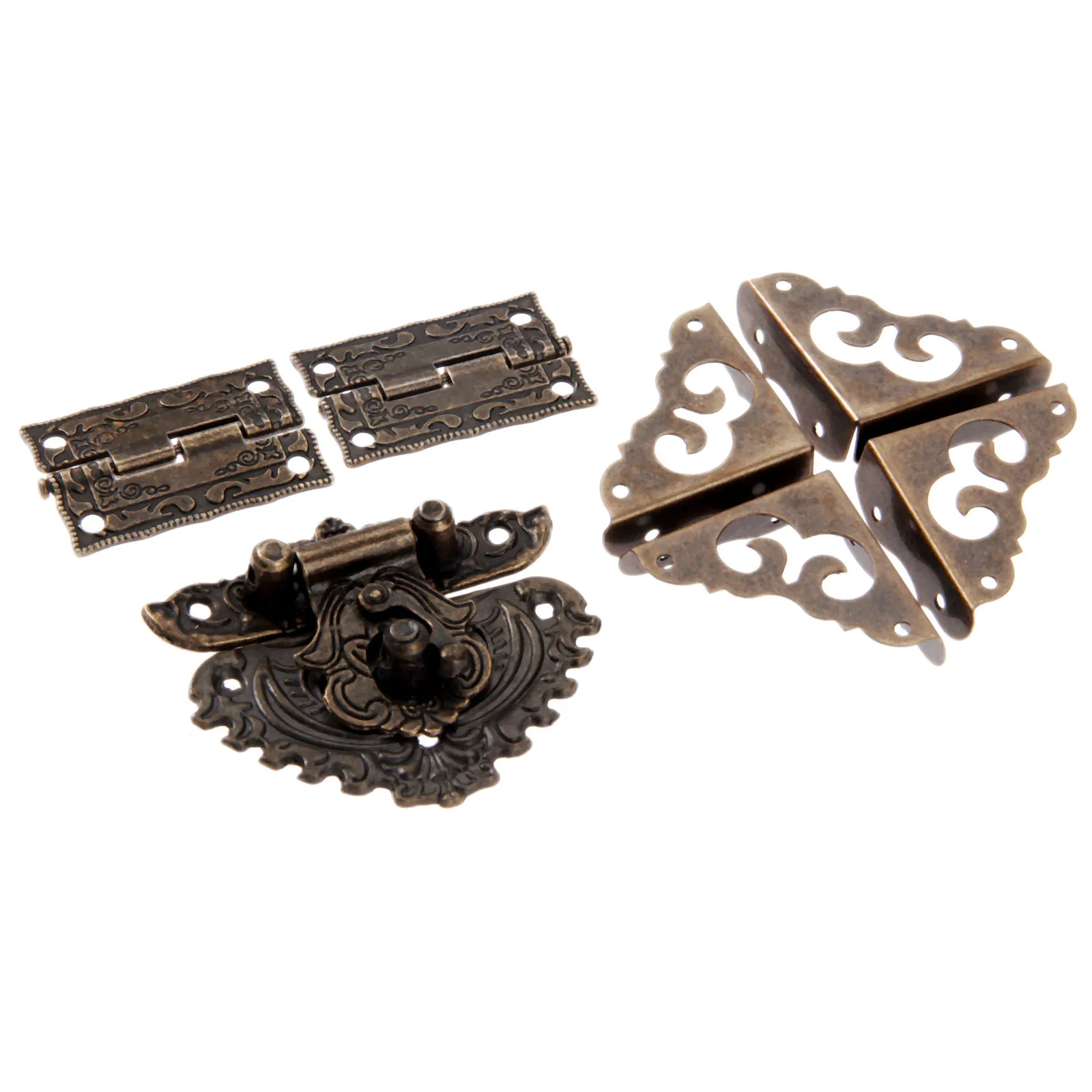 7pcs/set Antique Bronze Padloc - Furniture Hardware Decorative 评论和价格