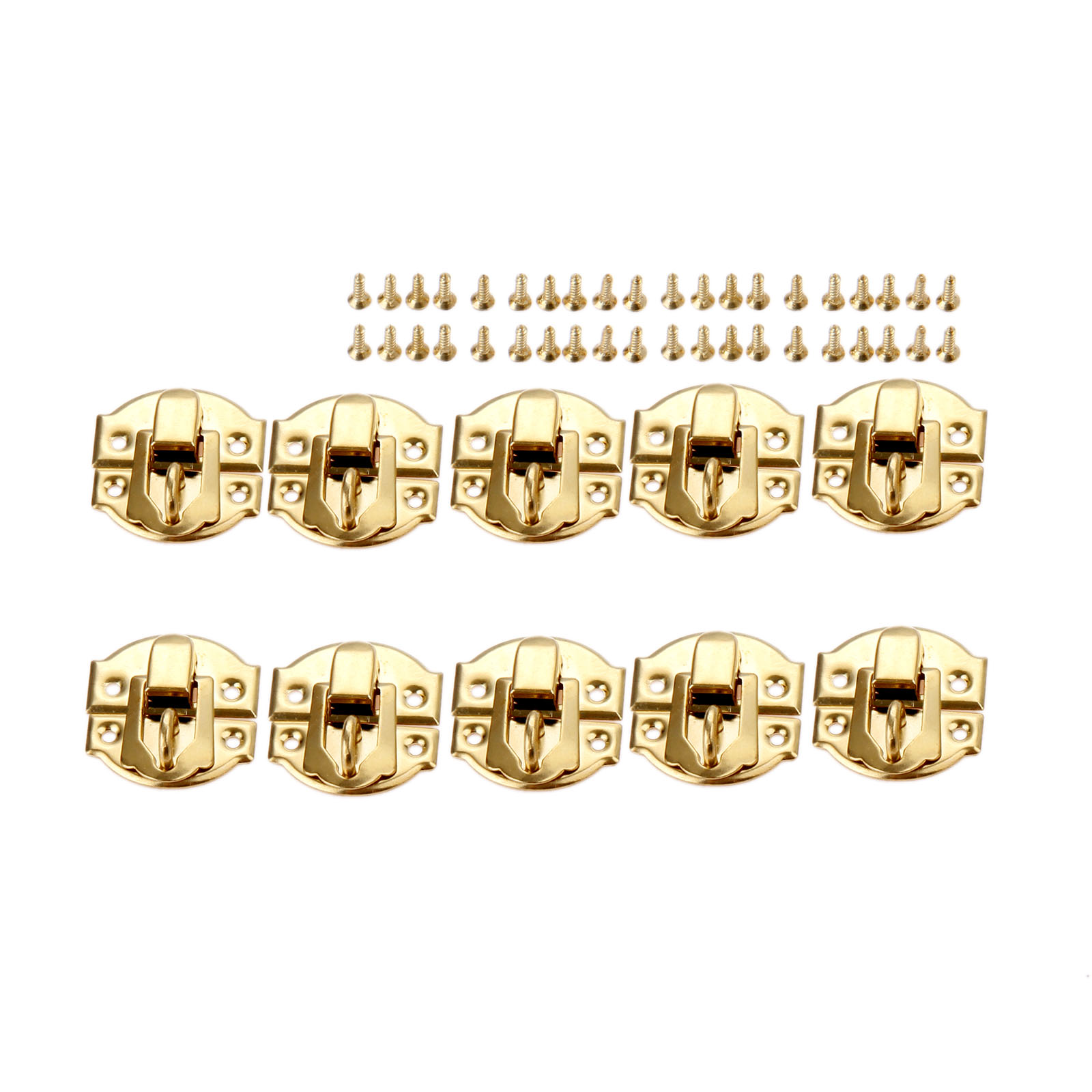 10pcs Golden Box Latch Clasps  - Furniture Hardware Decorative 评论和价格