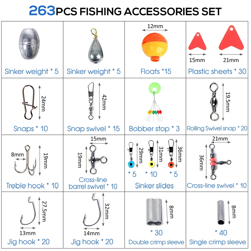 263pcs Outdoor Fishing Accesso - Furniture Hardware Jig 评论和价格