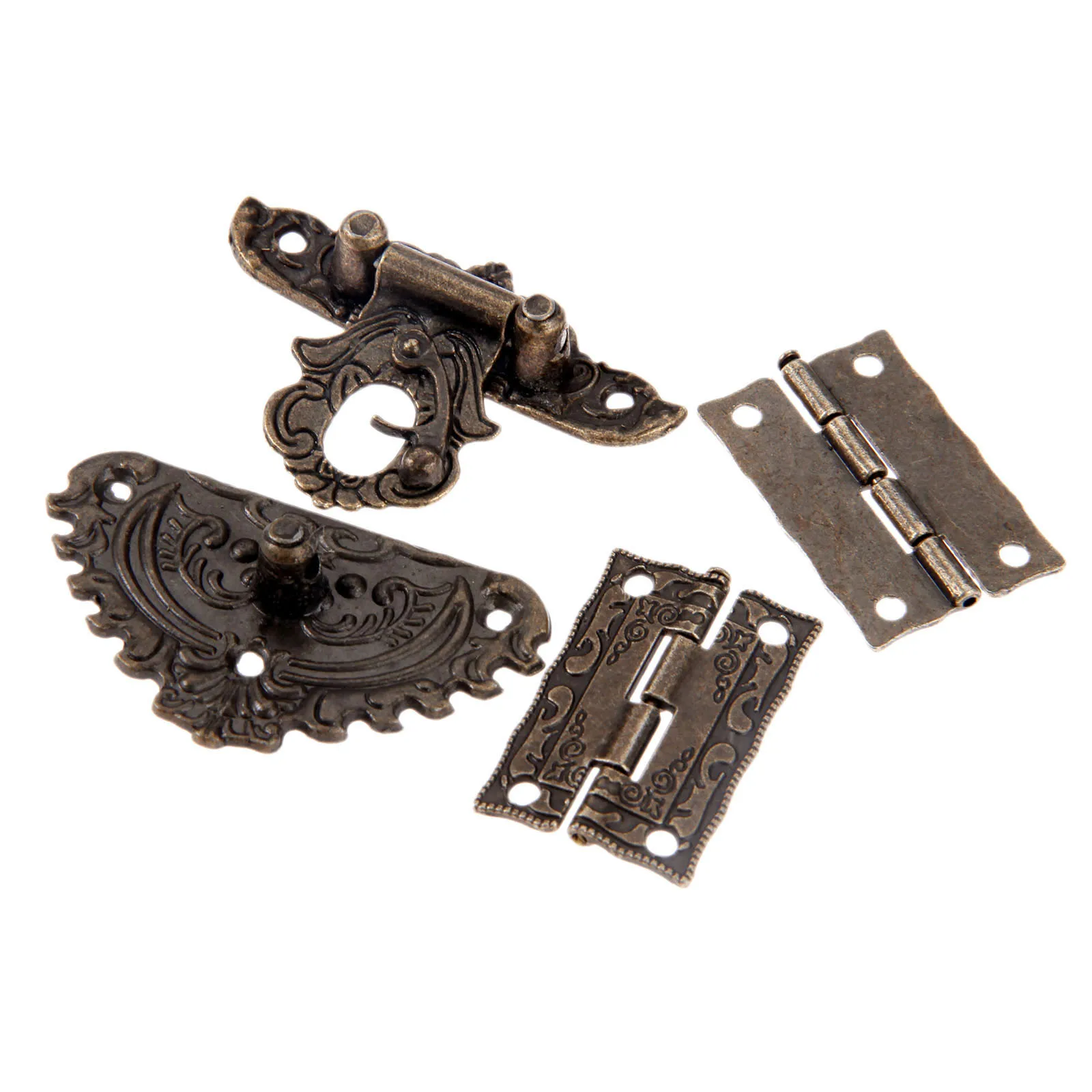 3pcs/set Antique Bronze Padloc - Furniture Hardware Decorative 评论和价格